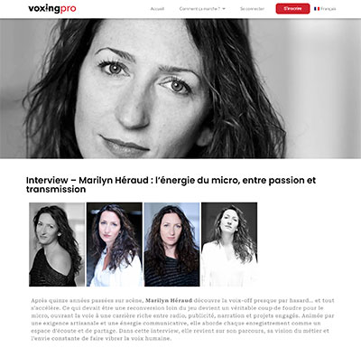 Interview Marilyn Heraud Voix off